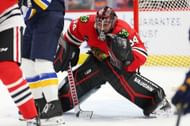 Petr Mrazek of the NHL's Chicago Blackhawks